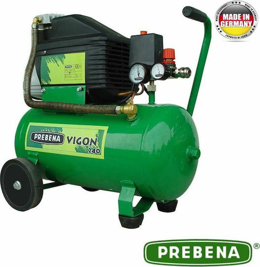 Prebena Vigon 240 Cu o singură fază Compresor de aer 79dB cu Putere 2hp și Rezervor de aer 24lt