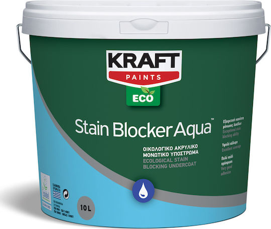 Kraft Eco Stain Blocker Aqua Pool Unterlage Ökologische Acryl-Dämmunterlage Weiß Geeignet für Gipskarton / Baumaterialien 3Es