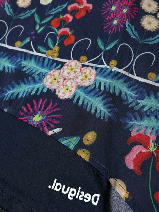 Juarez Girl Παιδικό Φόρεμα Αμάνικο Floral Navy Μπλε