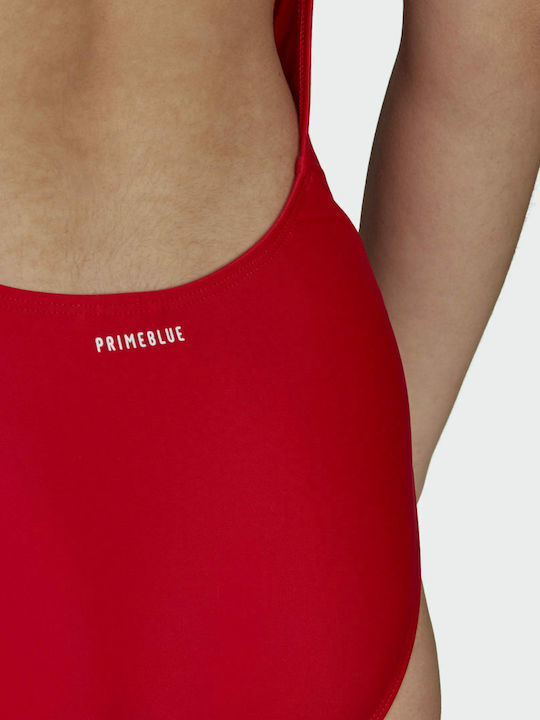 Mid 3-Stripes Αθλητικό Ολόσωμο Μαγιό Vivid Red