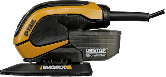 Worx WX648 Τριβείο Δέλτα Χούφτας 65W με Σύστημα Αναρρόφησης