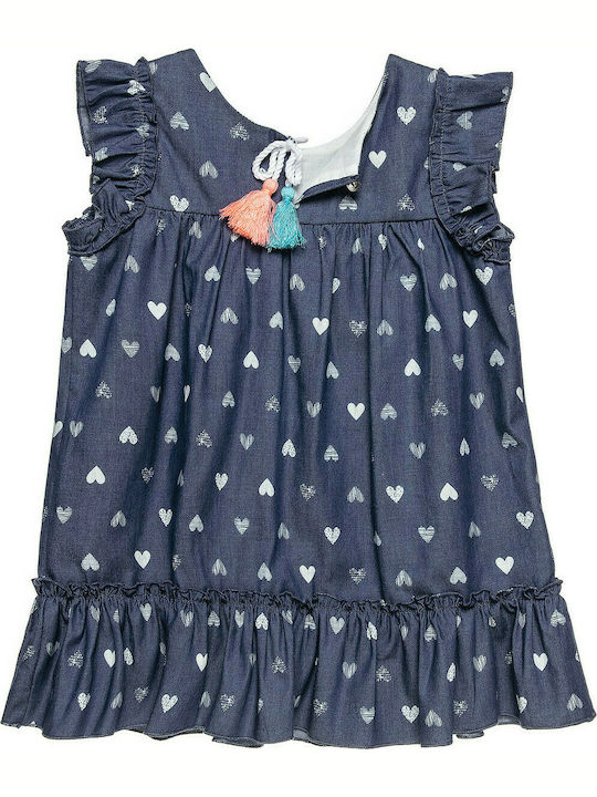 Alouette Kids Dress Denim Sleeveless Blue