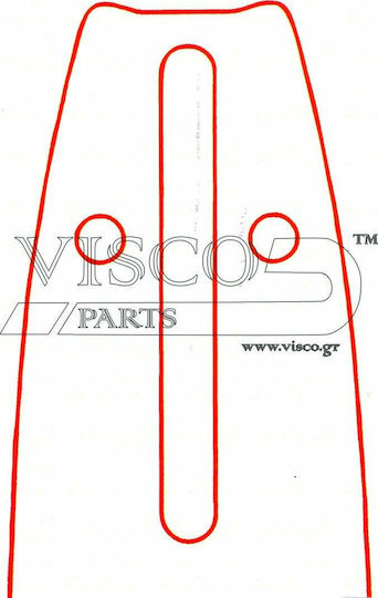 Visco Parts 08 PO-43SR Лама за бензинова моторна пила 20см (8") за верига със Стъпка 3/8"LP - 3/8-инчово LP, Дебелина на водачите .043"-1.1мм и Брой водачи 34E с Granazi
