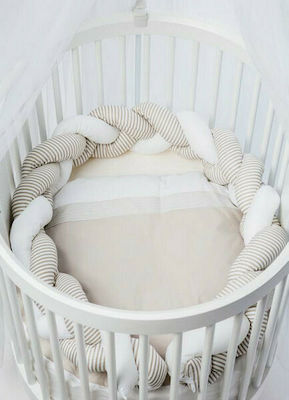 Pali Lab Crib Bumpers Braided Inside Beige 15x220cm