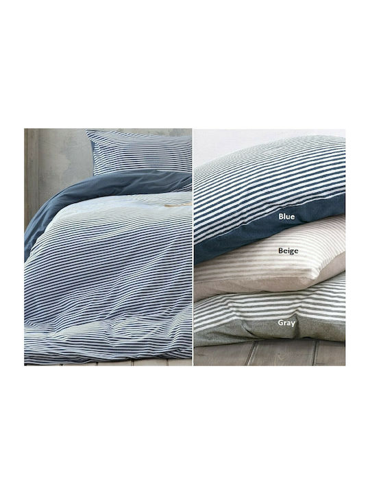 Nima Suave Set Single Bed Sheets with Rubber Band 100x200x32cm Blue