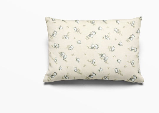 Dimcol Birds Baby Cotton Pillowcase Ecru 35x45cm