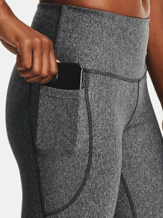 Training Women's Cropped Firming Shiny & High Waist Gray Leggings