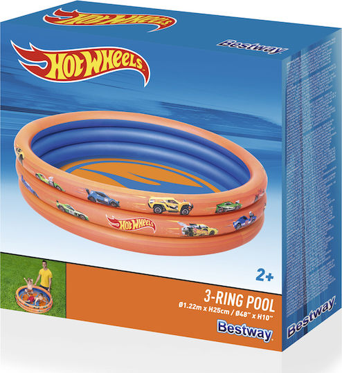 Bestway Παιδική Στρογγυλή Πισίνα 140lt Φουσκωτή 122x25εκ. Πορτοκαλί