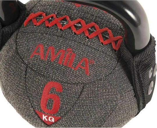 AMILA Kettlebell από PVC 6kg Γκρι
