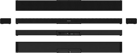 Aiwa HE-888BT Soundbar 2.0 Bluetooth και HDMI 80W με Τηλεχειριστήριο Μαύρο