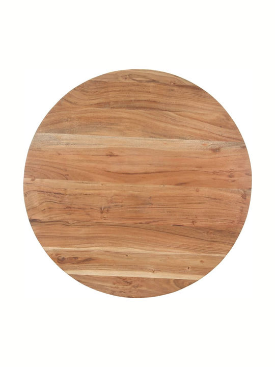 Dining Room Round Table Natural 80x80x75cm