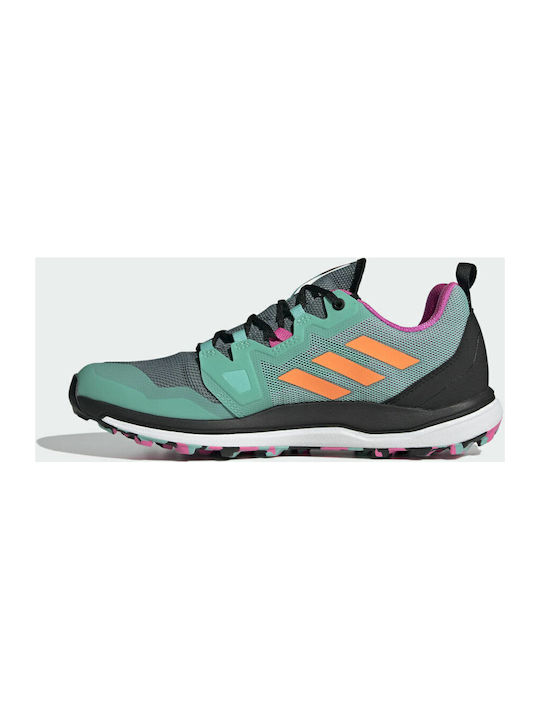 Terrex Agravic Sport Shoes Trail Running Hazy Emerald / Screaming Orange / Screaming Pink