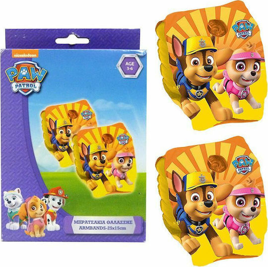 Gim Sky Μπρατσάκια Κολύμβησης 3-6 ετών Paw Patrol 25x15εκ. Πορτοκαλί