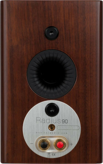 Monitor Audio Radius 90 Ζεύγος Ηχείων Hi-Fi Βιβλιοθήκης 75W 2 Δρόμων Π12.5xΒ14xΥ19.8εκ. Καρυδιά