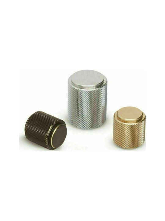 Convex Metallic Furniture Knob 1745 Όρο Ματ Ø25mm