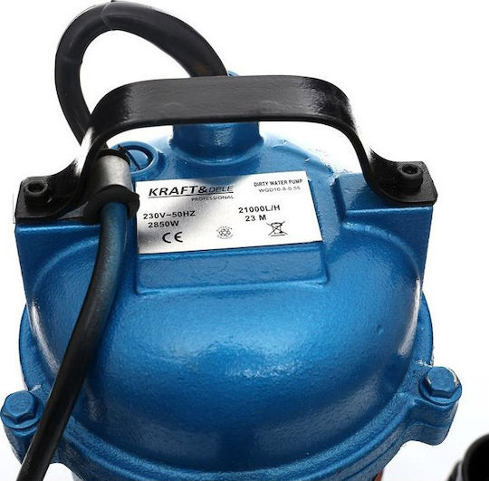 Kraft & Dele Electric Submersible Pump for Rainwater & Clean Water with Cutter 2850W Single-phase Water Pump 3.8hp KD755