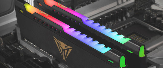 Patriot Viper Steel RGB 16GB DDR4 RAM cu 2 module (2x8GB) și