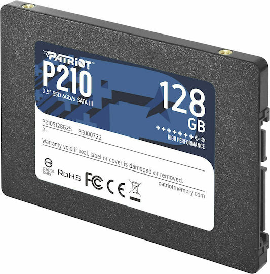 Patriot P210 SSD 128GB Type 2.5'' with SATA III Connection P210S128G25