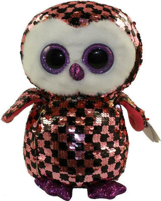 TY Plush Beanie Boos Flippables Sequin Owl for 3+ Years 23 cm