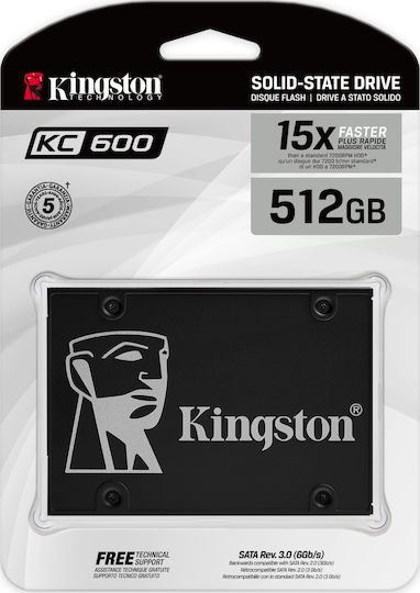 Kingston KC600 SSD 1TB Тип 2.5'' С Връзка SATA III SKC600/1024G
