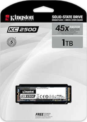 Kingston KC2500 SSD 1TB τύπου M.2 με σύνδεση PCI Express 3.0 SKC2500M8/1000G