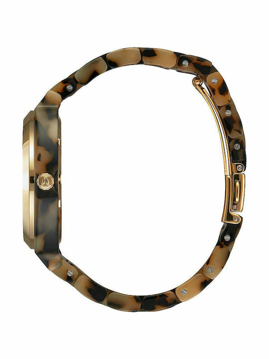 Nixon Time Teller Ceas de Damă cu Maro Curea din Cauciuc