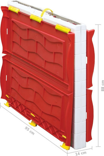 Plastic Kids Playhouse White Foldable 98x91x115cm