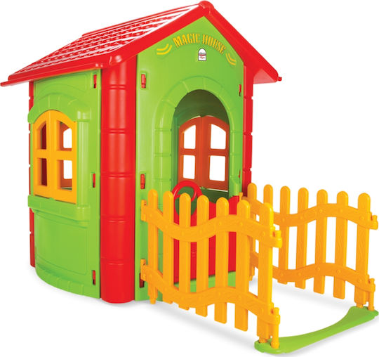 Pilsan Casă de joacă pentru copii în grădină Magic cu gard Verde 172x131x112cm