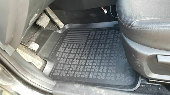 Rezaw Plast Set of Front and Rear Mats 4pcs Tray Type for Kia Optima 2010-2015 Black