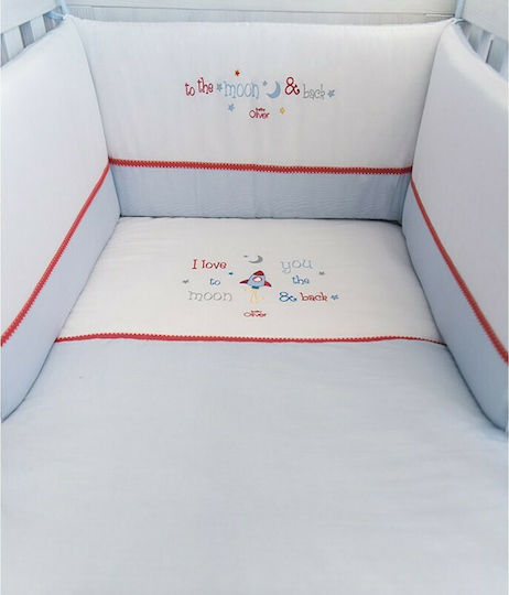 Baby Oliver Baby Bettwäsche-Set Für Krippe Hellblau 3 Stücke