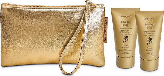L' Erbolario Bouquet D'Oro Travel Set for Moisturizing & Body Cleaning 3pcs