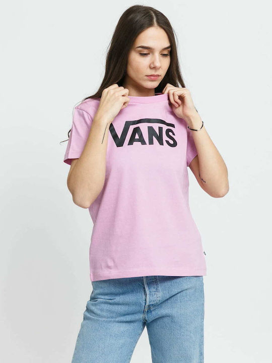 Γυναικείο T-shirt Λιλά με Στάμπα