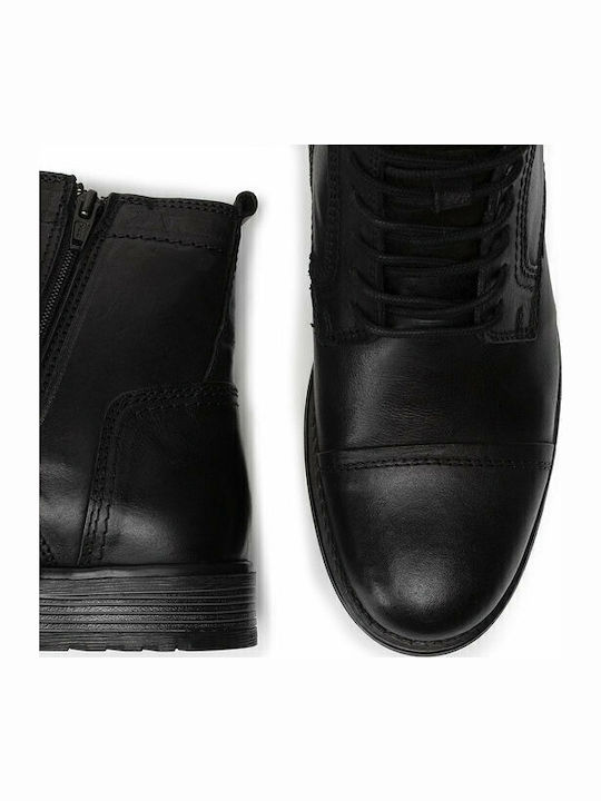 Leder Stiefel Anthracite