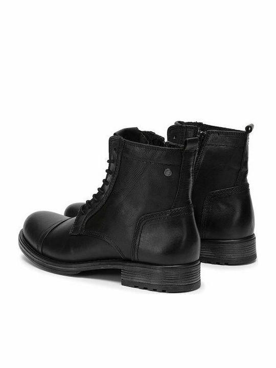 Leder Stiefel Anthracite