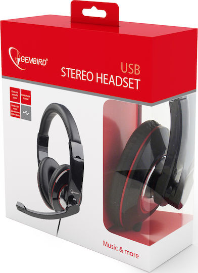 Gembird MHS-U-001 Over Ear Gaming Headset με σύνδεση USB