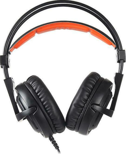 Sades A6 Over Ear Gaming Headset with Connection USB Orange