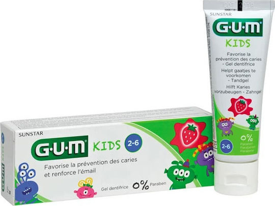 GUM Kids Baby Toothpaste For 2+ Years With Strawberry Flavor 50ml