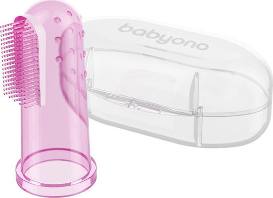 Babyono Baby-Zahnbürste Fingerzahnbürste für 0m+ Pink