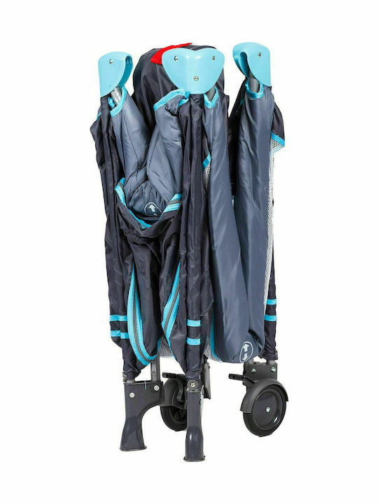 Ecotoys Laufstall mit Matratze Hellblau 126x66cm