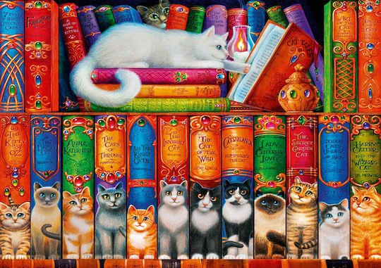 Cat Bookshelf Puzzle 2D 1000pcs