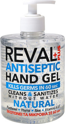 InterMed Reval Plus Antiseptic Hand Gel Desinfektionsmittel Gel für Hände mit Pumpe 500ml Natürlich