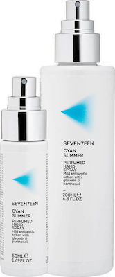 Seventeen Cyan Summer Lichid dezinfectant Pentru mâini sub formă de spray 50ml