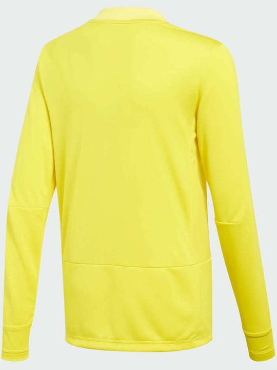 Adidas Condivo 18 Player Focus Training Men's Athletic Long Sleeve Blouse with V-Neck Yellow / White