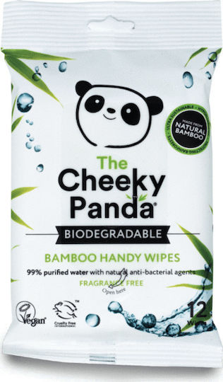 The Cheeky Panda Biodegradable Handy Wipes Dezinfectante Servetele Pentru mâini 12buc