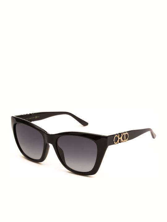 Jimmy Choo Women's Sunglasses with Black Horn-Rimmed Frame and Black Gradient Lenses