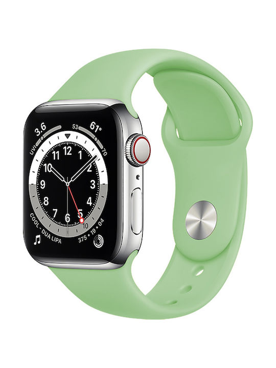 Rockrose Rough Jade Armband Silikon mit Pin Mint (Apple Watch 44/45/46mm/Ultra 49mm) RRBAWRJM