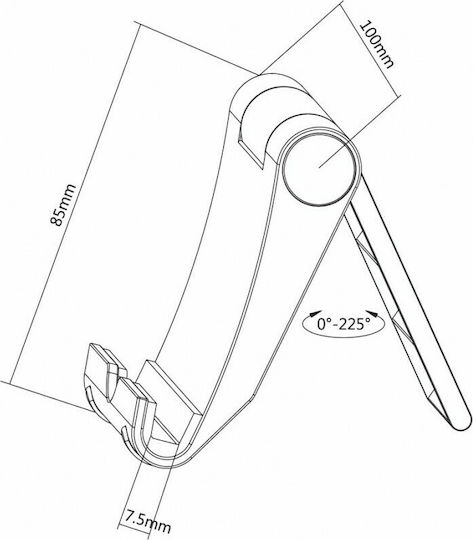Reflecta Tabula Travel T Таблет Стойка За офиса до 10.1" в Черен цвят