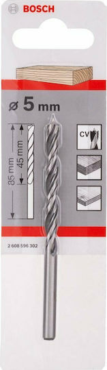 Bosch Drill HSS with Cylindrical Shank for Wood 5x52mm