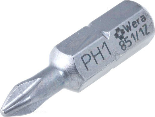 Wera 851/1 Screwdriver Bit Cross with Size PH1