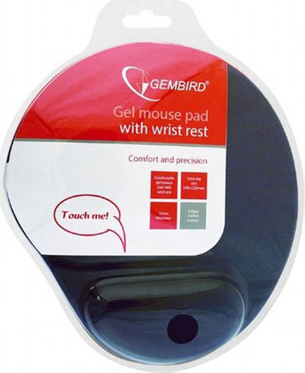 Gembird Gel Mouse Pad (260mm) με Στήριξη Καρπού Γκρι MP-GEL-GR